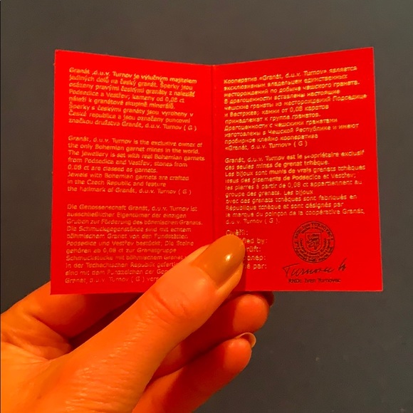 Sterling silver heart necklace with granite stones - Picture 8 of 9